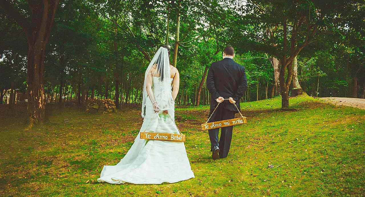 唯美婚纱背影图片人物
