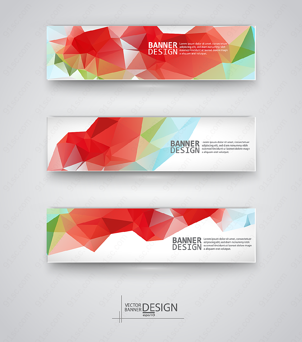 渐变层叠banner矢量背景