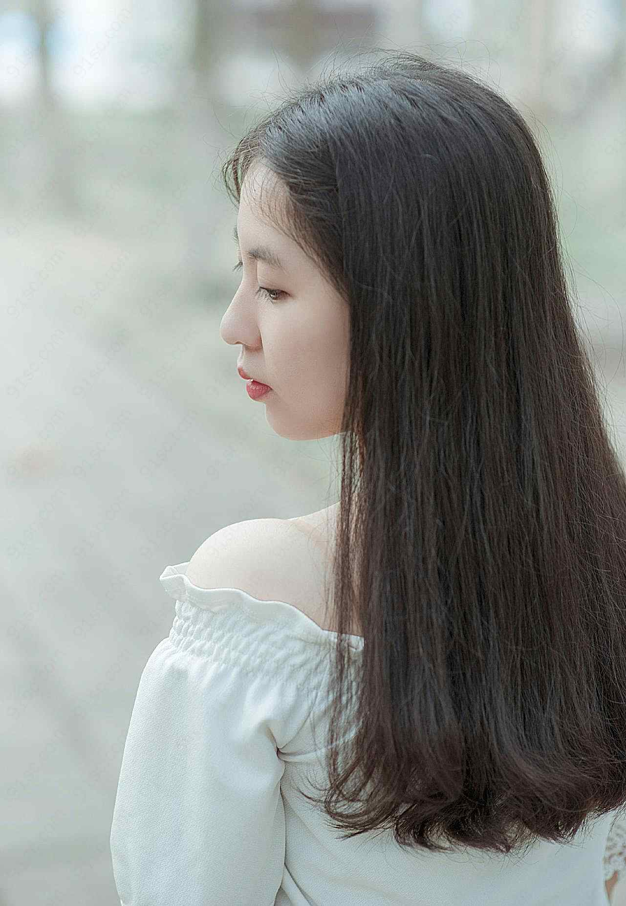 美女长发背影唯美图片摄影人物
