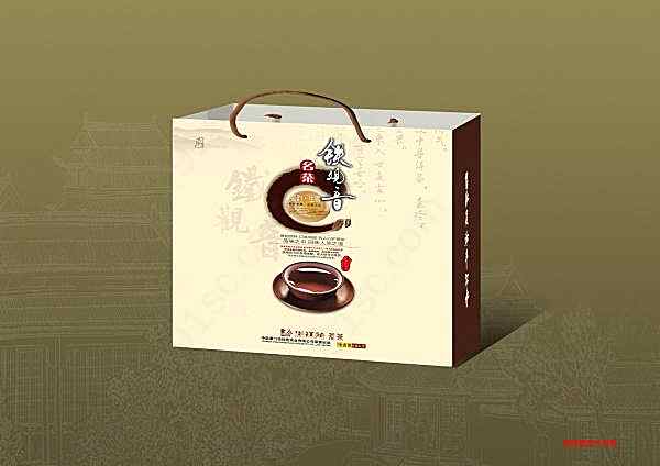 铁观音礼盒手提袋psd广告海报